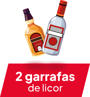 2 garrafas de licor