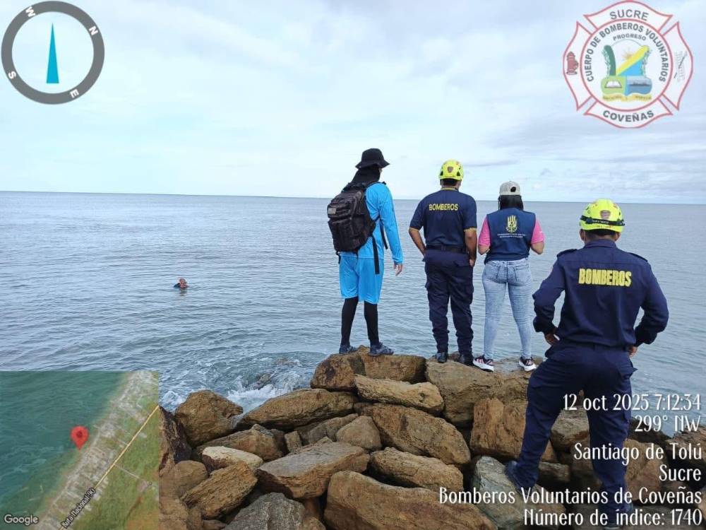 Registro del operativo de búsqueda de Reymon Ossa. <b><span class=mln_small-caps_mln>/ FOTO: CORTESÍA BOMBEROS COVEÑAS</span></b>