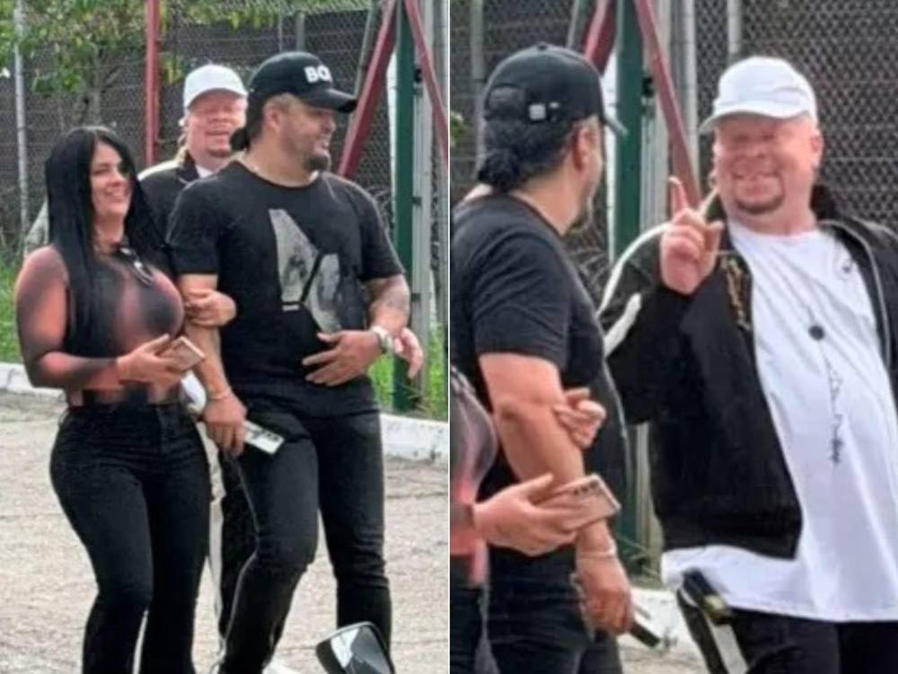 El cantante Nelson Velásquez saliendo de la cárcel de Itagüí. FOTO: CORTESÍA