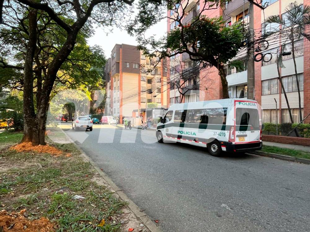La Policía hizo presencia en el lugar de los hechos. /FOTO: ANDRÉS FELIPE OSORIO GARCÍA