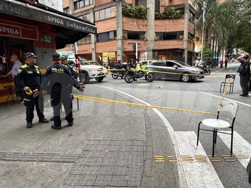 La Policía acordonó la zona tras el tiroteo. FOTO: JAIDER ESCOBAR BUITRAGO