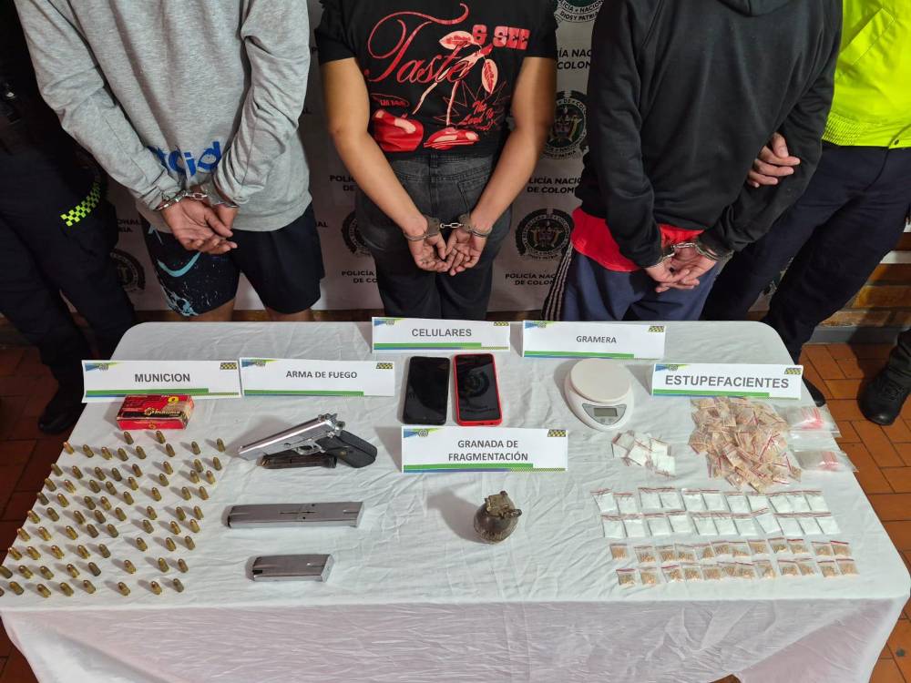 Elementos incautados: POLICÍA ANTIOQUIA