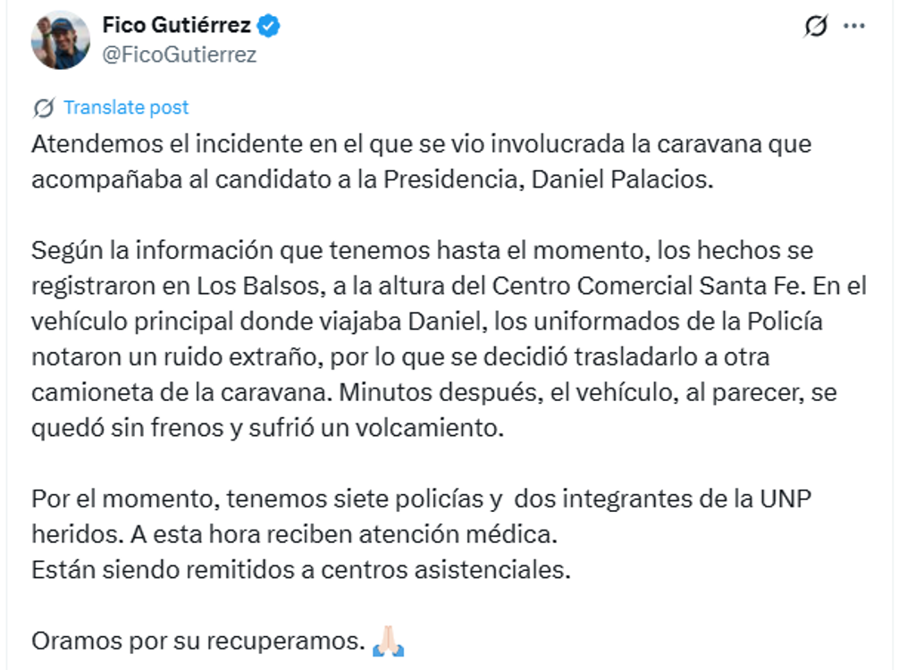 /IMAGEN: X @FicoGutierrez