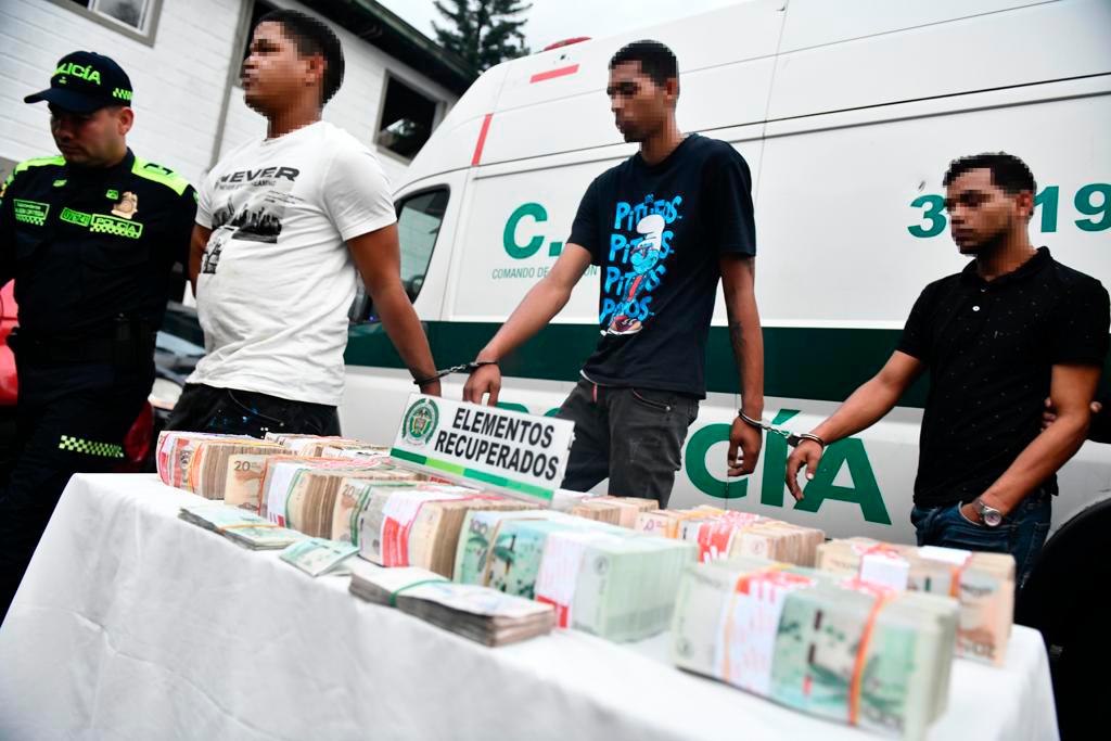 Los 3 capturados son de nacionalidad venezolana. /FOTO: POLICÍA NACIONAL