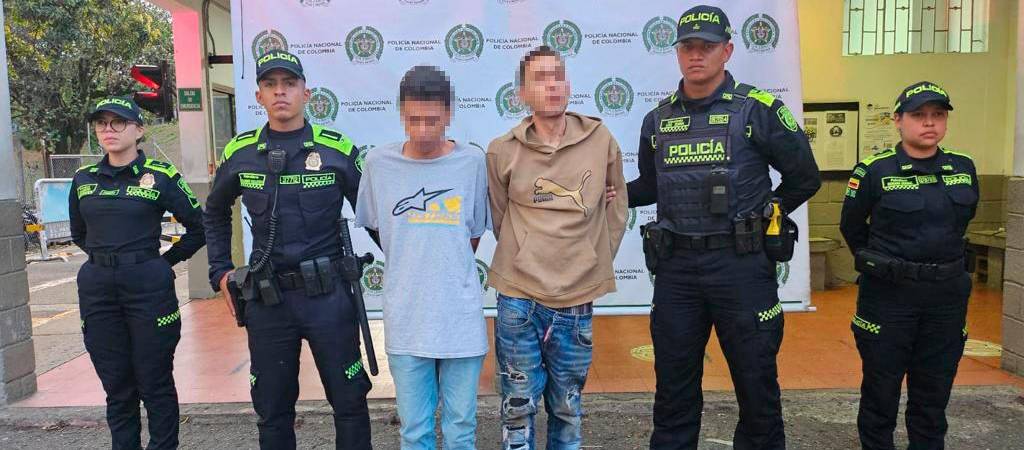 Los detenidos quedaron a disposición de la Fiscalía por los delitos de secuestro simple y hurto agravado. /FOTO: POLICÍA NACIONAL