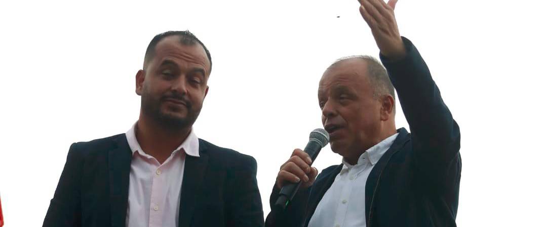 Daniel Ossa, presidente del DIM, y Raúl Giraldo, máximo accionista de la institución. /FOTO: JAIME PÉREZ.