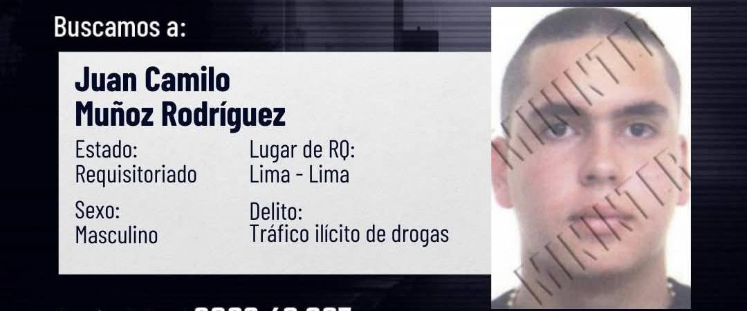 Este es el cartel que publicaron en Perú para lograr su captura. FOTO: MINISTERIO DEL INTERIOR DEL PERÚ
