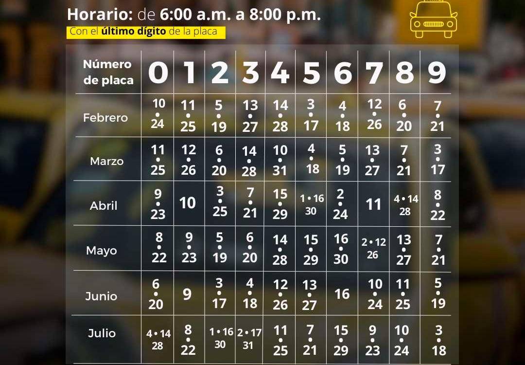 ¡Ojo! Este es el pico y placa para el miércoles, 9 de julio