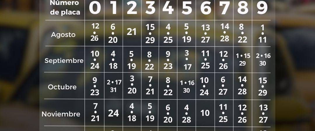 Pico y placa Medellín segundo semestre 2025