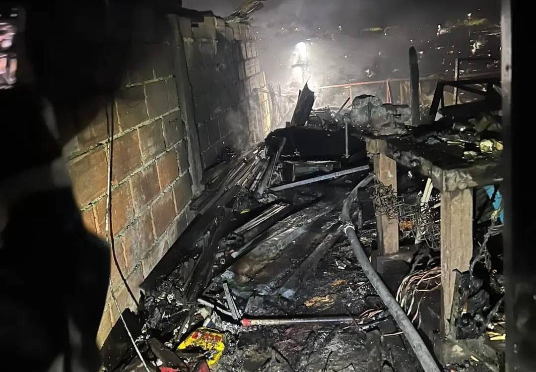 Así quedó el lugar donde se presentó la conflagración <b><span class=mln_small-caps_mln>/ FOTO: CORTESÍA</span></b>