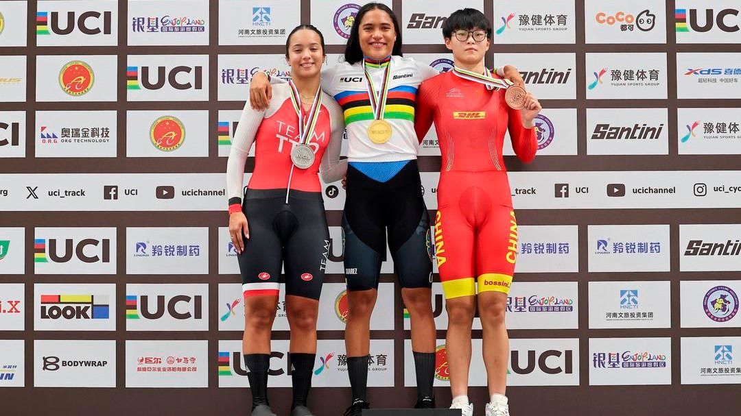 De izquierda a derecha: Makaira Wallace, Stefany Cuadrado y Shuyan Luo. /FOTO: COMITÉ OLÍMPICO COLOMBIANO
