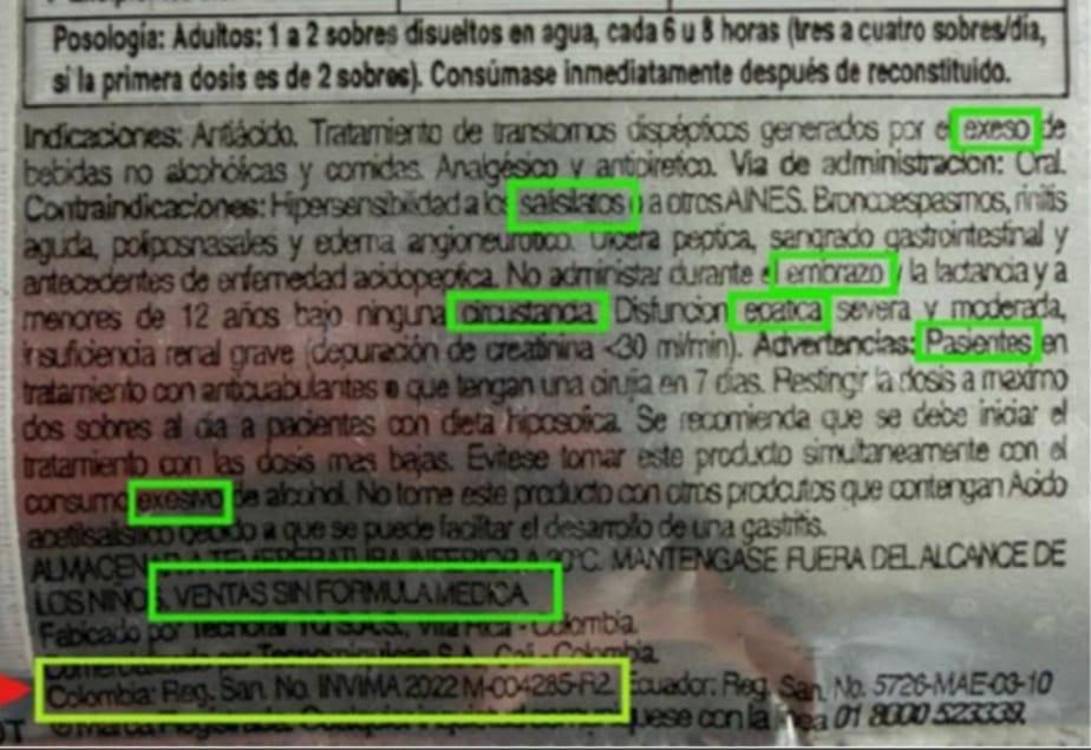 <span class=mln_uppercase_mln>Así</span><b><span class=mln_uppercase_mln> se ve el producto falsificado. FOTO: CORTESÍA INVIMA</span></b>