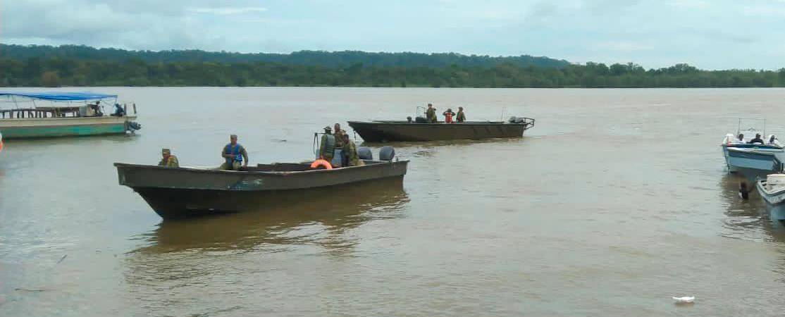 La Armada de Colombia lideró las labores de búsqueda y rescate en el mar. /FOTO: TOMADA DE TWITTER @ArmadaColombia
