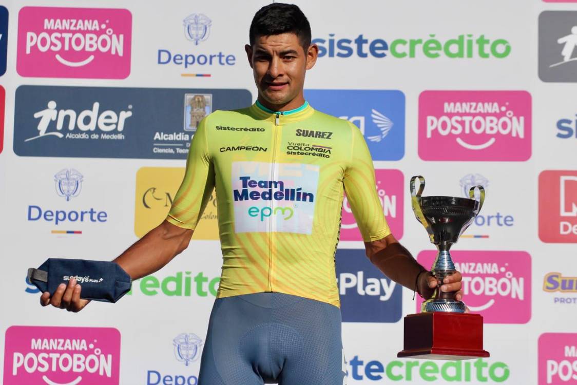 Diego Camargo, ganador de la Vuelta a Colombia. FOTO: CORTESÍA JHOAN MARULANDA