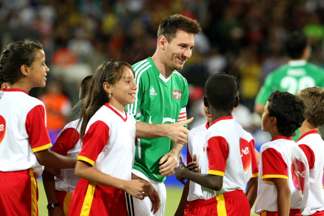 La Batalla de las Estrellas con Messi y sus amigos estadio Atanasio Girardot. FOTO: JUAN ANTONIO SÁNCHEZ