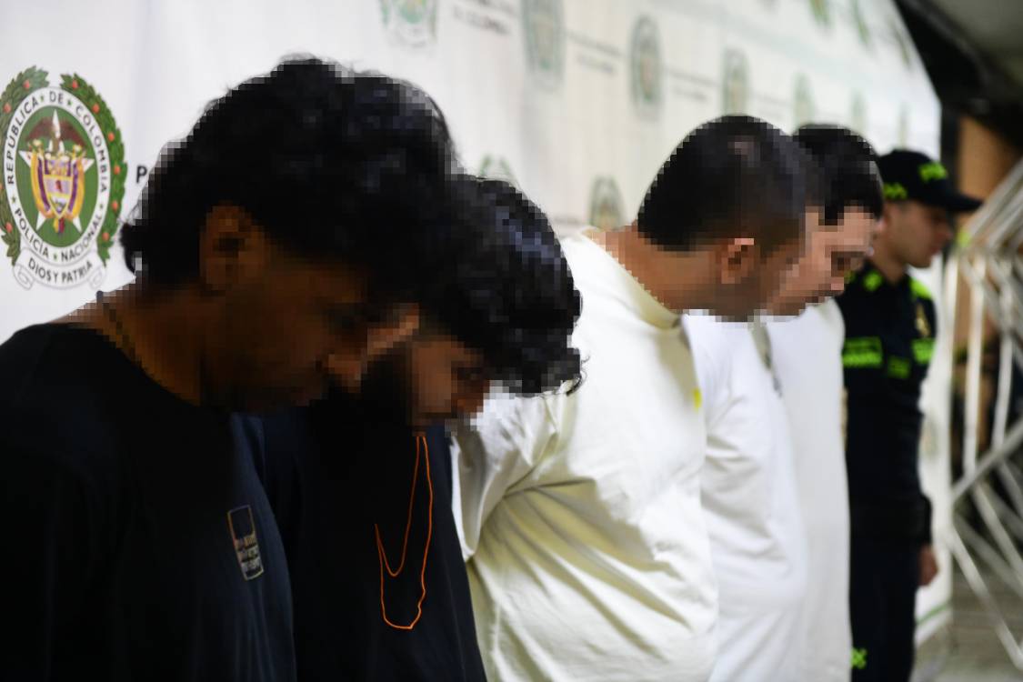 Los capturados pertenecerían a un grupo delincuencial conocido como los Martillos. <b><span class=mln_small-caps_mln>/FOTO: POLICÍA METROPOLITANA</span></b>