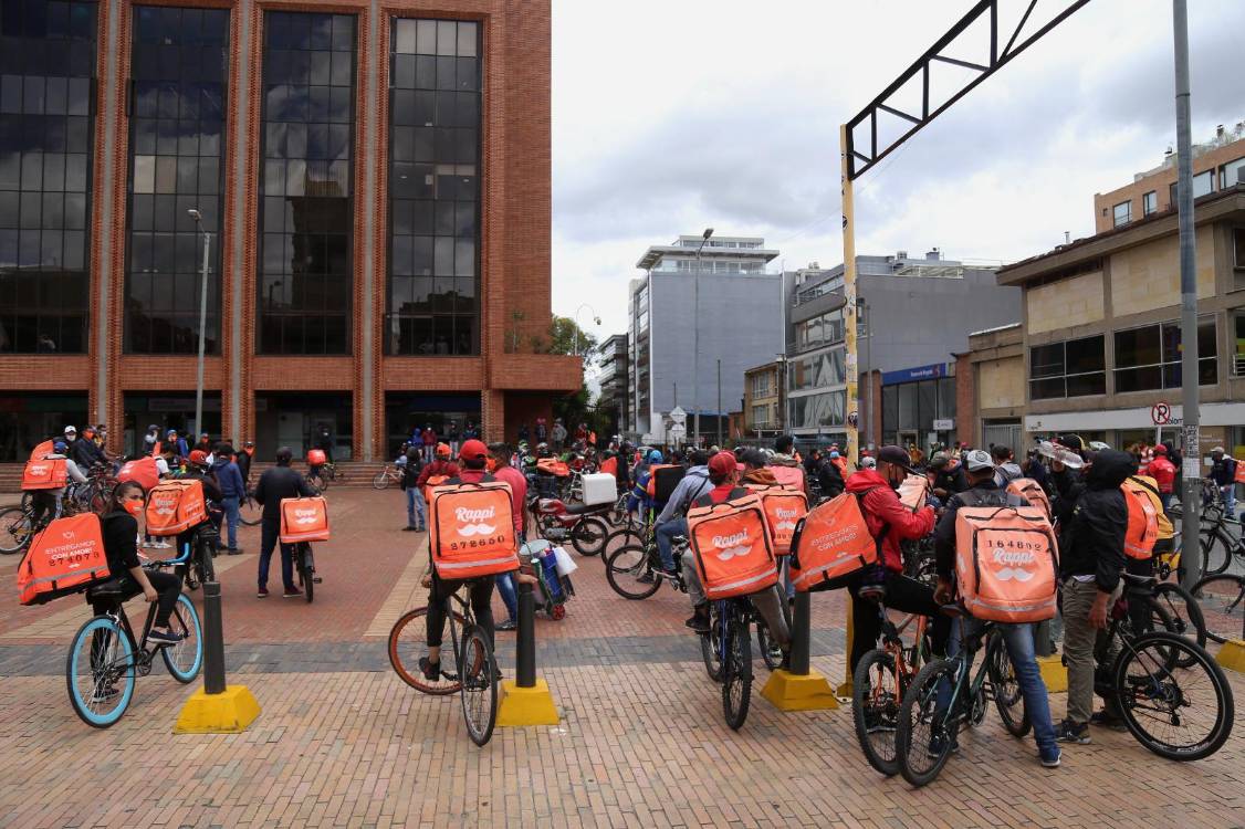 Trabajadores de Rappi. FOTO: COLPRENSA