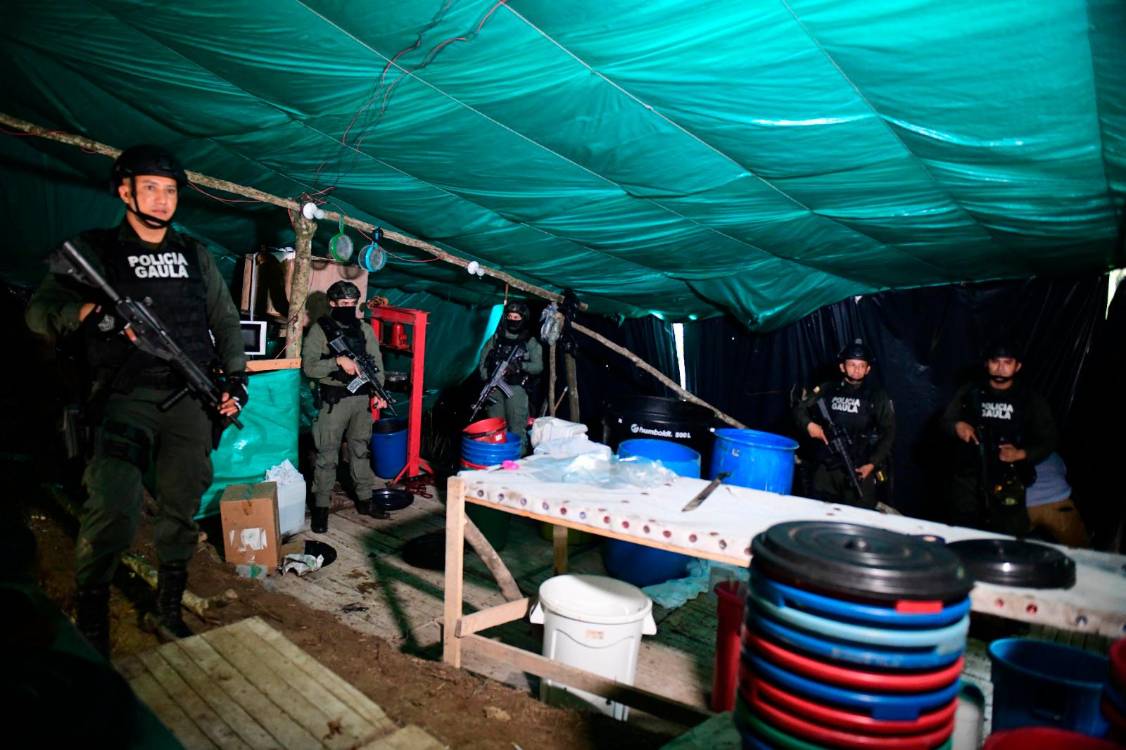 Lo que hallaron dentro del laboratorio. /FOTO: CORTESÍA