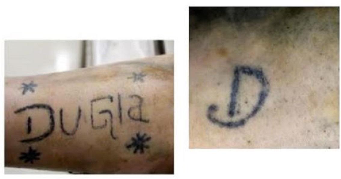 Tatuajes en cuerpo sin identificar. <b><span class=mln_small-caps_mln>/FOTOS: CORTESÍA</span></b>