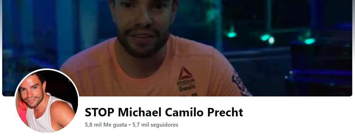 Existe una página en Facebook dedicada a denunciar los casos en contra de Precht a nivel internacional. / FOTO: CAPTURA DE PANTALLA