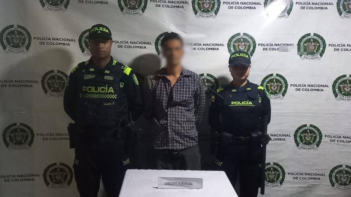 Capturado hombre de 39 años por el delito de extorsión en San Javier. FOTO: CORTESÍA POLICÍA