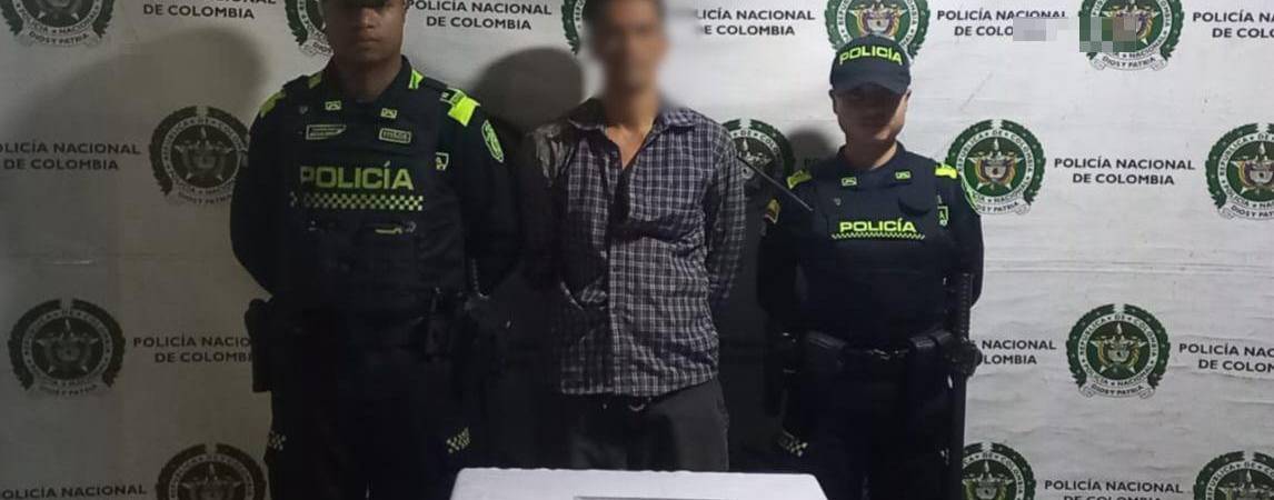 Capturado hombre de 39 años por el delito de extorsión en San Javier. FOTO: CORTESÍA POLICÍA