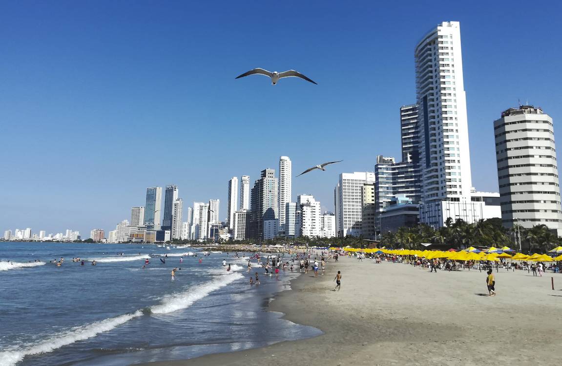 Playa Bocagrande en Cartagena. Imagen de referencia. FOTO: MANUEL SALDARRIAGA QUINTERO