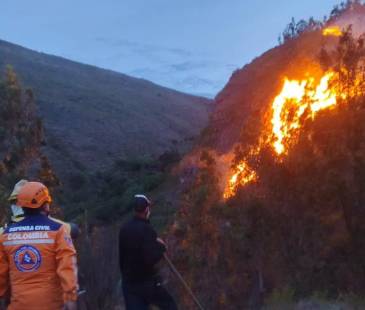 El incendio forestal ha dejado graves complicaciones en el ecosistema de la zona. FOTOS: @DEFENSACIVILCOLOMBIA Y @UNGRD