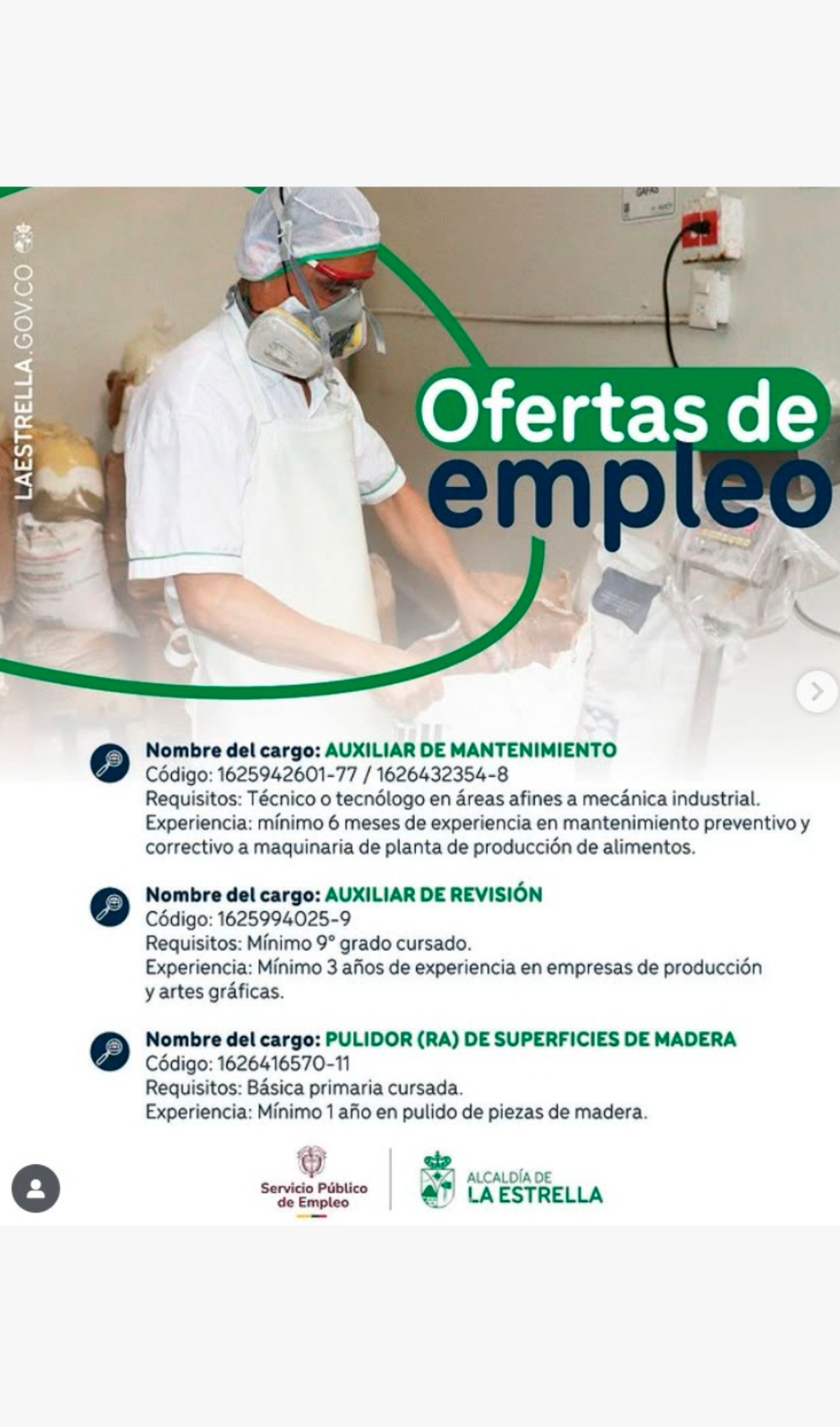 ¿Desempleado en La Estrella? Conozca 24 vacantes disponibles