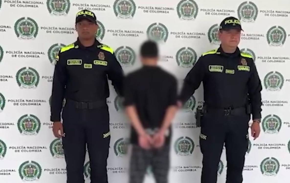 Captura de alias la Chigua. FOTO: POLICÍA ANTIOQUIA