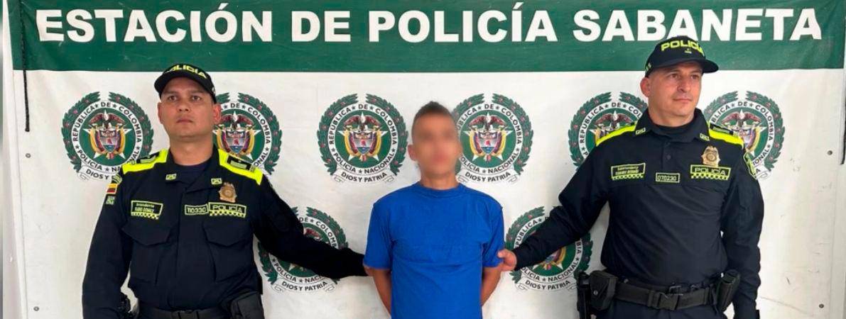 Diego Alejandro Montoya Sepúlveda tras ser capturado. /FOTO: POLICÍA NACIONAL