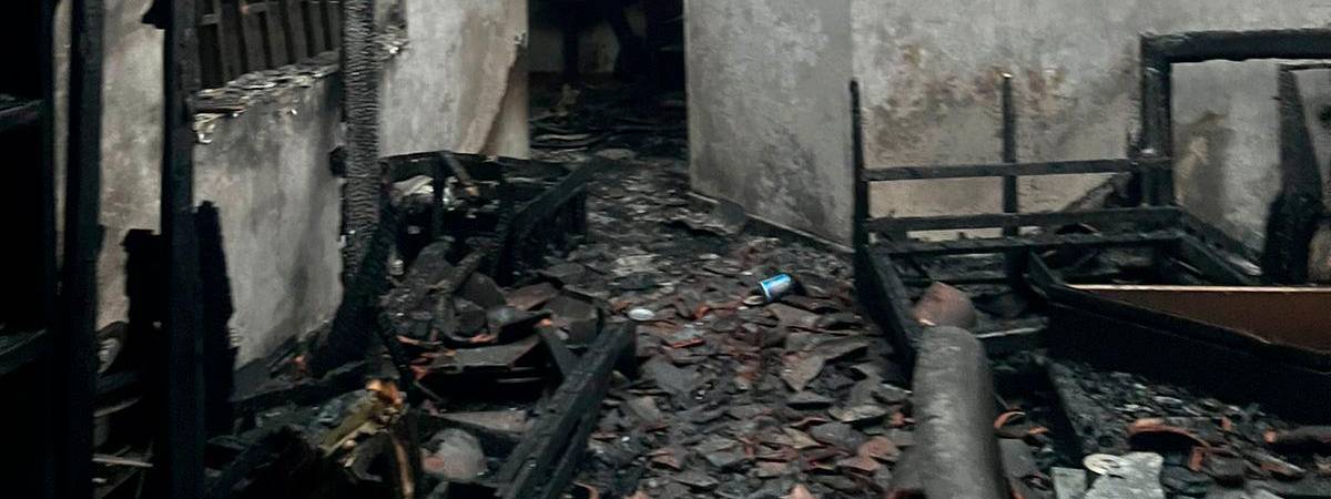 Así quedó el hogar de la familia Jaramillo tras el incendio. /FOTOS: CORTESÍA 