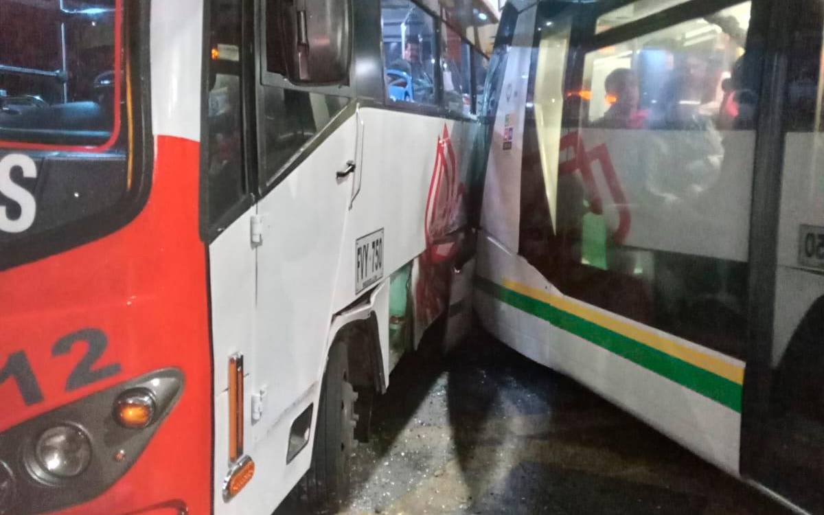 Así fue el choque en el Centro. /FOTOS; CORTESÍA