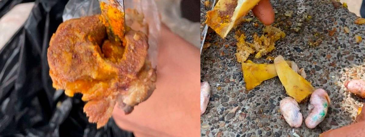 Así camuflaron la droga en huesos de pollo. /FOTOS: CORTESÍA POLICÍA 