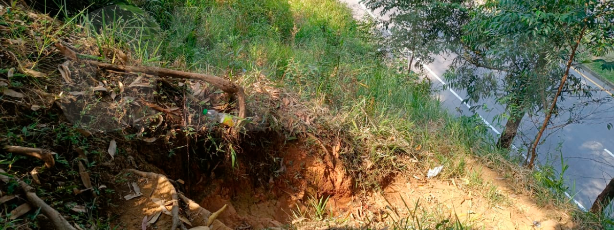En este barranco de la vereda La Sagrada Familia, de La Estrella, junto a la variante a Caldas, ocurrió el asesinato. /FOTO: SUSANA COGUA