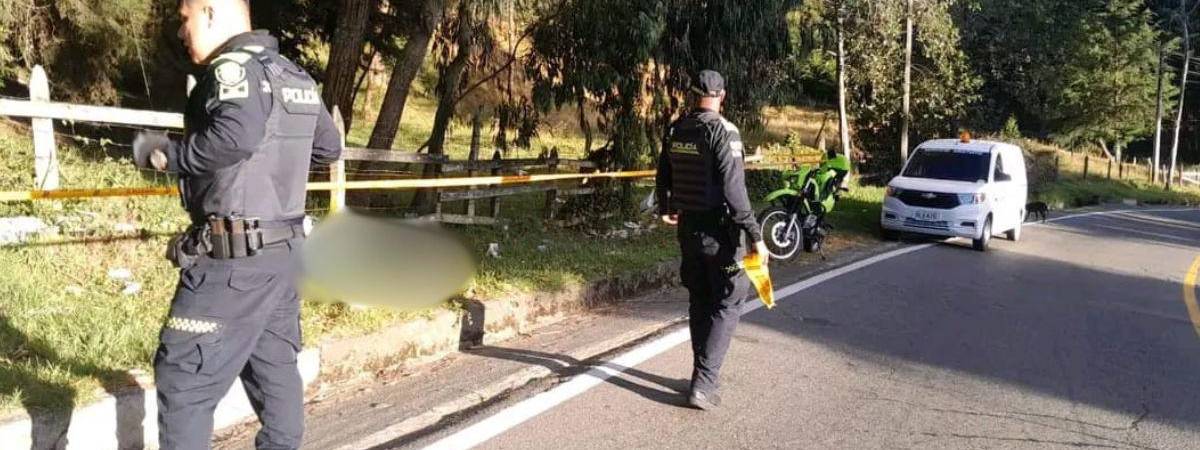 En este punto de la vía que comunica a San Félix con San Pedro de los Milagros fue donde encontraron al hombre. FOTO: CORTESÍA