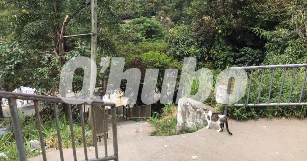 En estas escaleras del sector Cantarrana fue donde se registró la balacera entre militares y presuntos delincuentes. FOTO: LAURA ROSA JIMÉNEZ VALENCIA