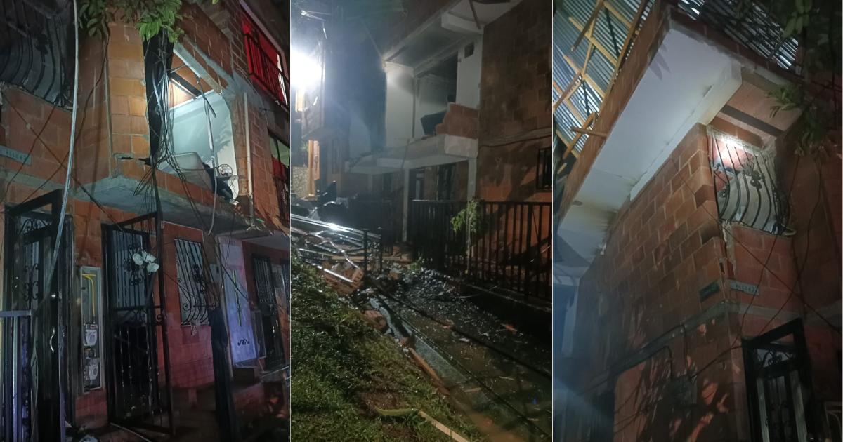 Incendio estructural en Bello. <b><span class=mln_small-caps_mln>/FOTO: BOMBEROS DE BELLO </span></b>