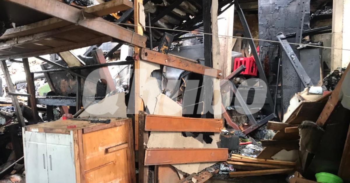 Así quedó una de las viviendas tras el incendio. FOTO: LAURA ROSA JIMÉNEZ VALENCIA