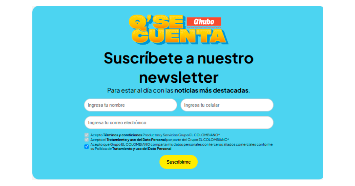 ¿Quieres estar al día sin tanto rollo? Suscríbete a ‘Q’se Cuenta’