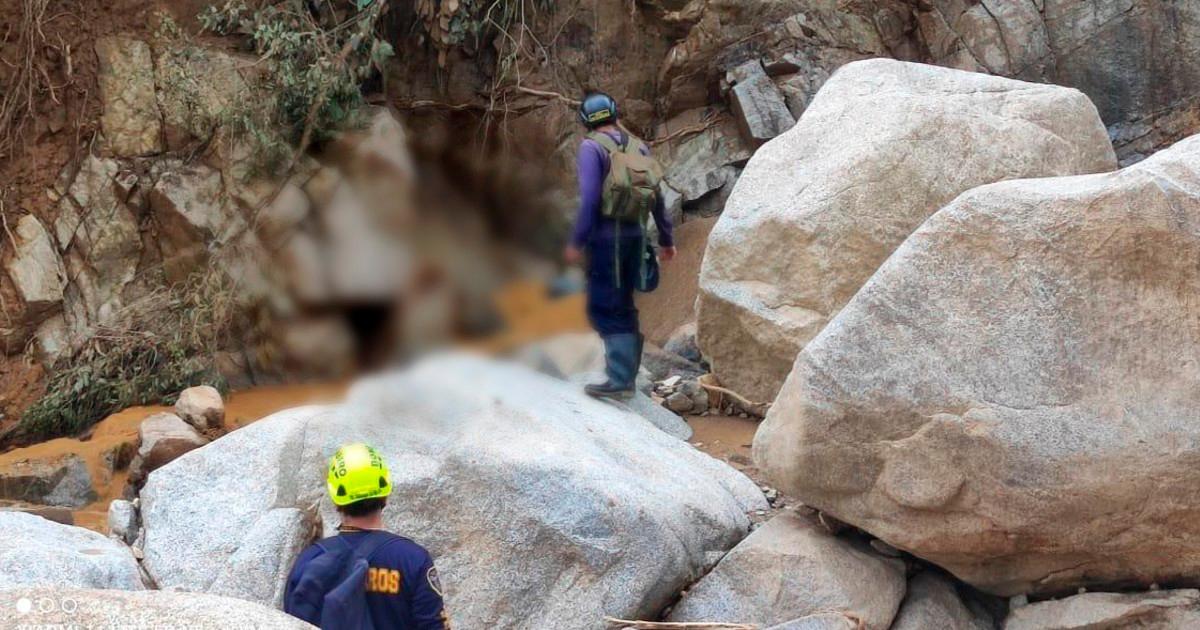En estas piedras de la quebrada Trinidad encontraron el cuerpo de Luis Albeiro Torres Rodríguez. /FOTO: CORTESÍA ALCALDÍA DE COCORNÁ
