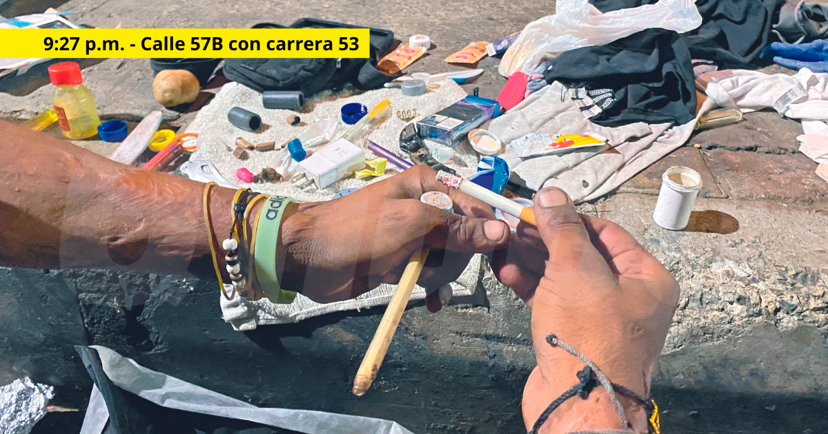 El bazuco es el común denominador en el sector de el ‘Bronx’ y sus alrededores. Hasta los mismos consumidores piden evitar a todo aquel que no la ha probado. / FOTO: ANDRÉS FELIPE OSORIO.