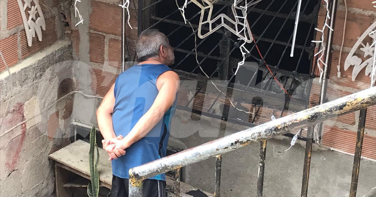 Desde afuera se ven los destrozos en la vivienda. FOTO: LAURA ROSA JIMÉNEZ VALENCIA