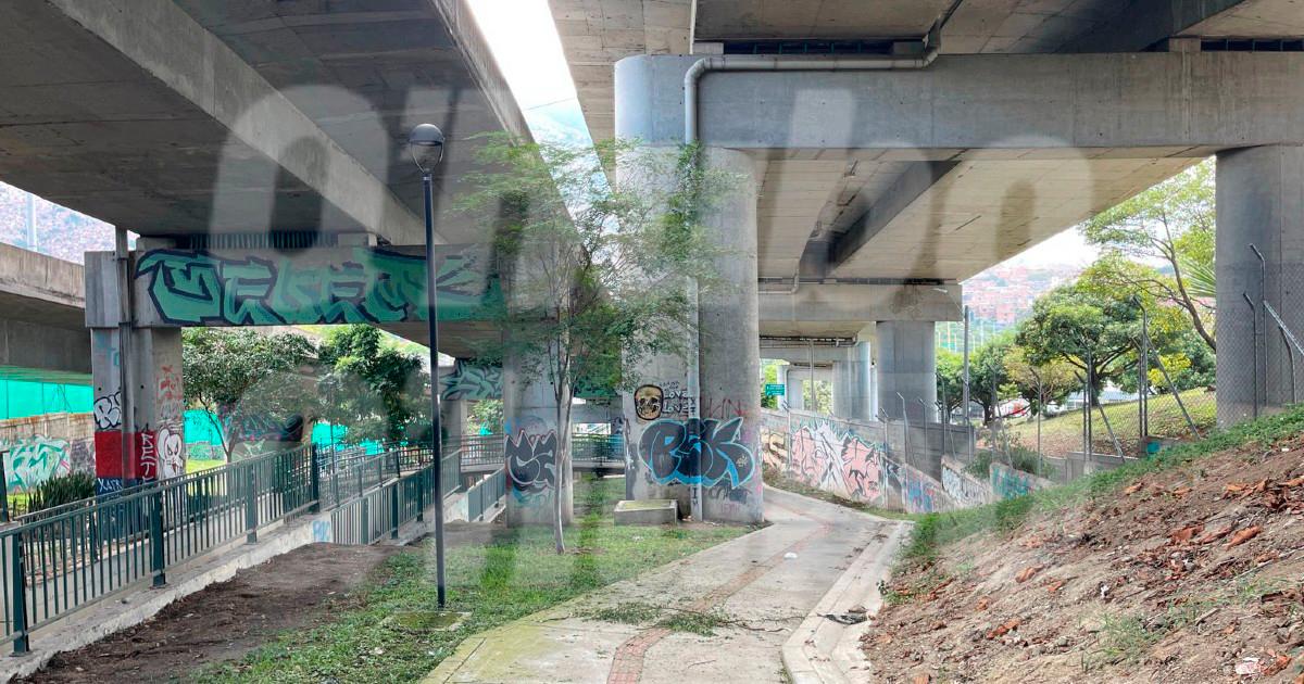 En este lugar, ubicado en los bajos del puente de la Madre Laura, cayó el motociclista. /FOTO: SINDY VALLE