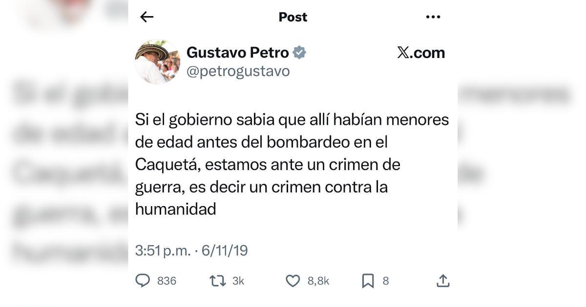 Trino de Gustavo Petro en 2019. <b><span class=mln_small-caps_mln>/FOTO: @MARIAFDACABAL</span></b>