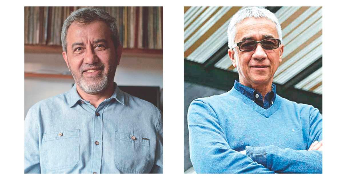 De izq. a der.: Luis Fernando González, profesor e investigador; y Juan Diego Mejía, escritor. /FOTOS: CORTESÍA