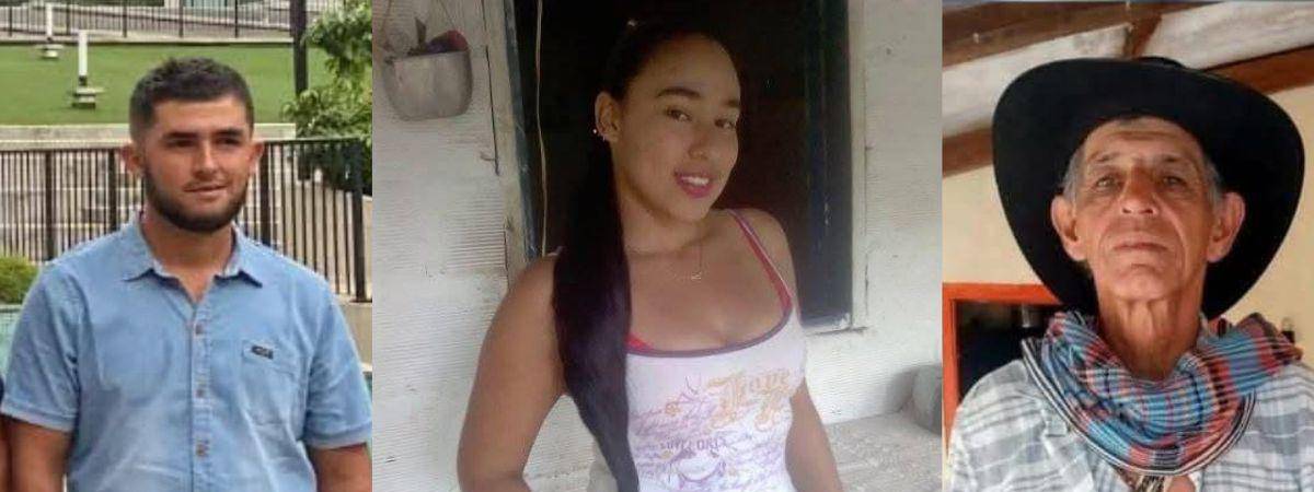 Edilson Alexander Agudelo Rúa, Verónica Mesa y Jaime Yépez. / FOTOS: DENUNCIAS ANTIOQUIA Y CONEXIÓN SUR 