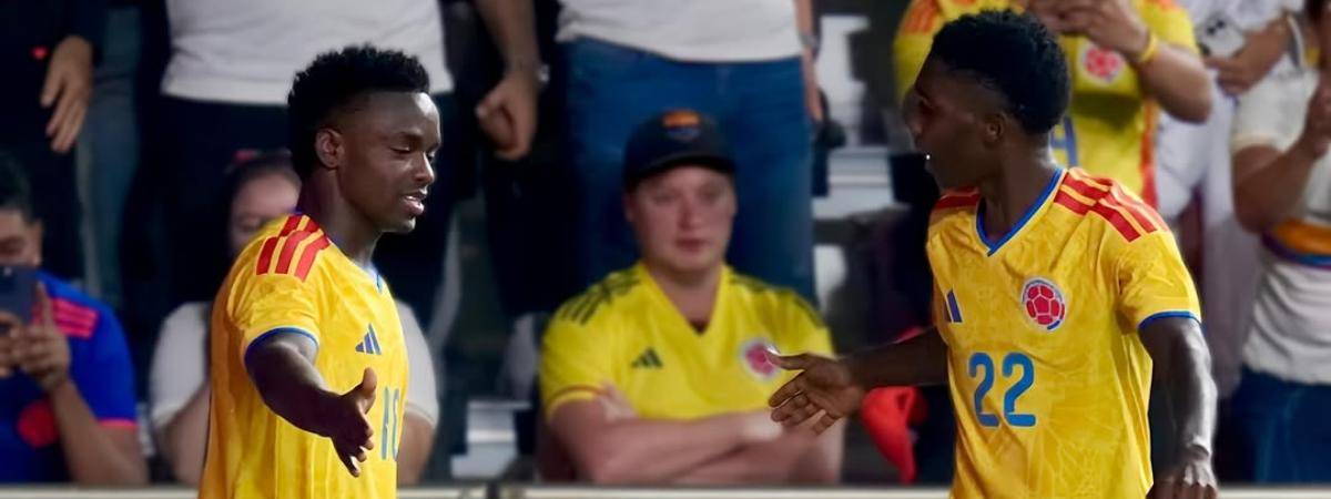 Johan Carbonero y Yáser Asprilla. /FOTO: FCFSELECCIONCOL