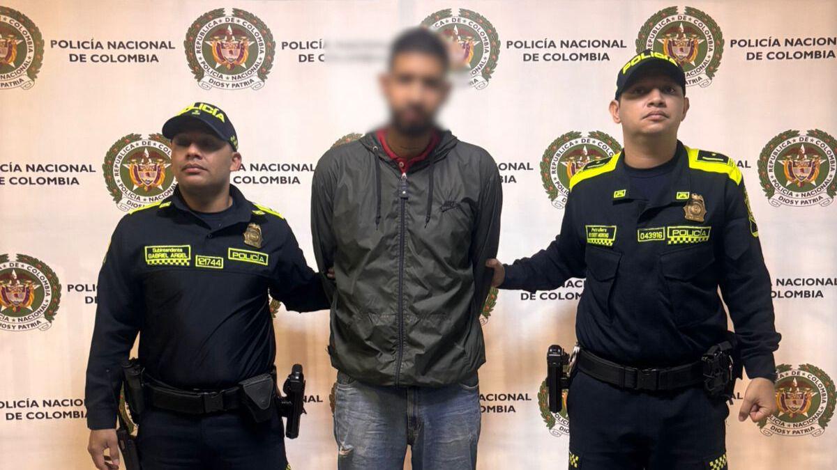 Capturado en Itagüí. <b><span class=mln_small-caps_mln>/FOTO: POLICÍA METROPOLITANA DEL VALLE DE ABURRÁ</span></b>
