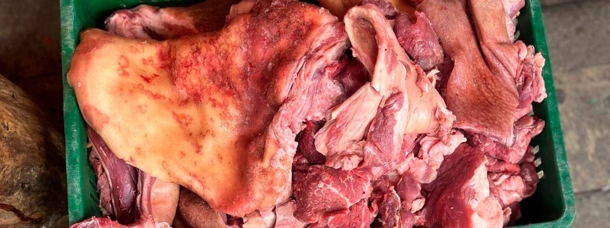 Parte de la carne en mal estado. /FOTO: CORTESÍA